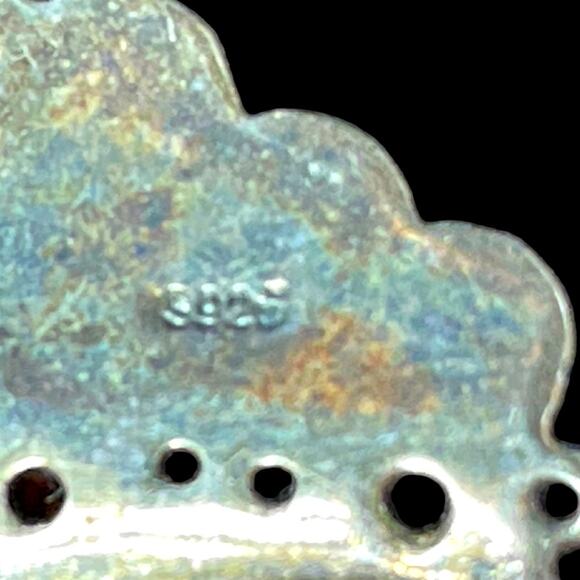 Sterling Silver Butterfly Red Rhinestone Drop Earrings Dangle - Picture 4 of 4